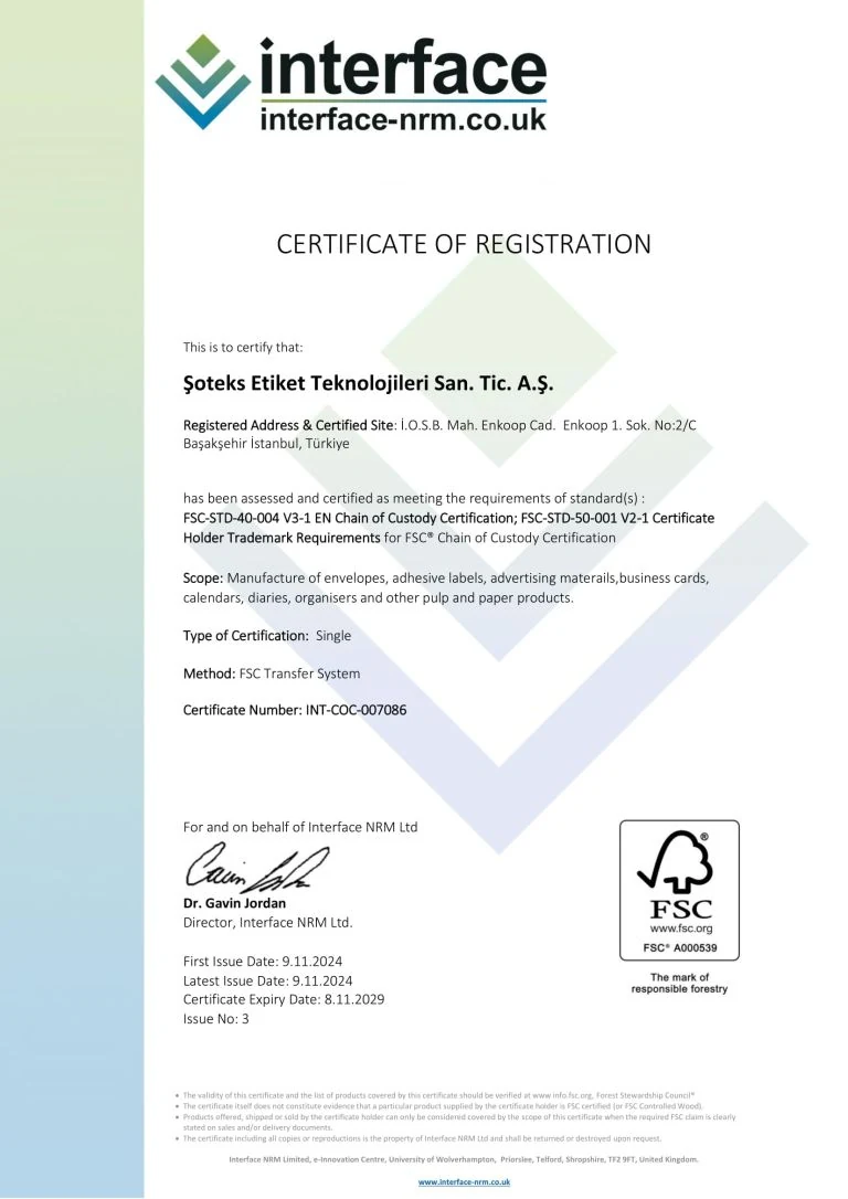 FSC® certificate